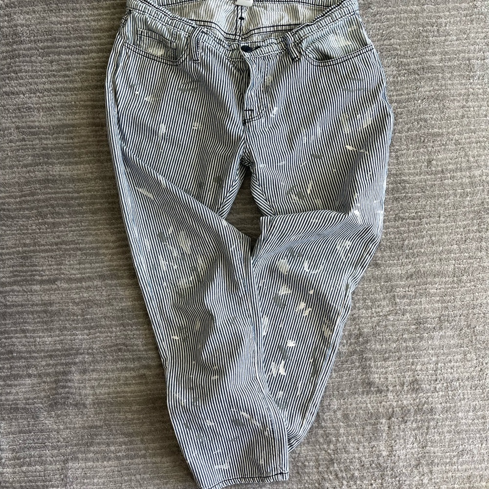 NSF distress, blue and white stripes , lightweight jeans - Picture 6 of 11